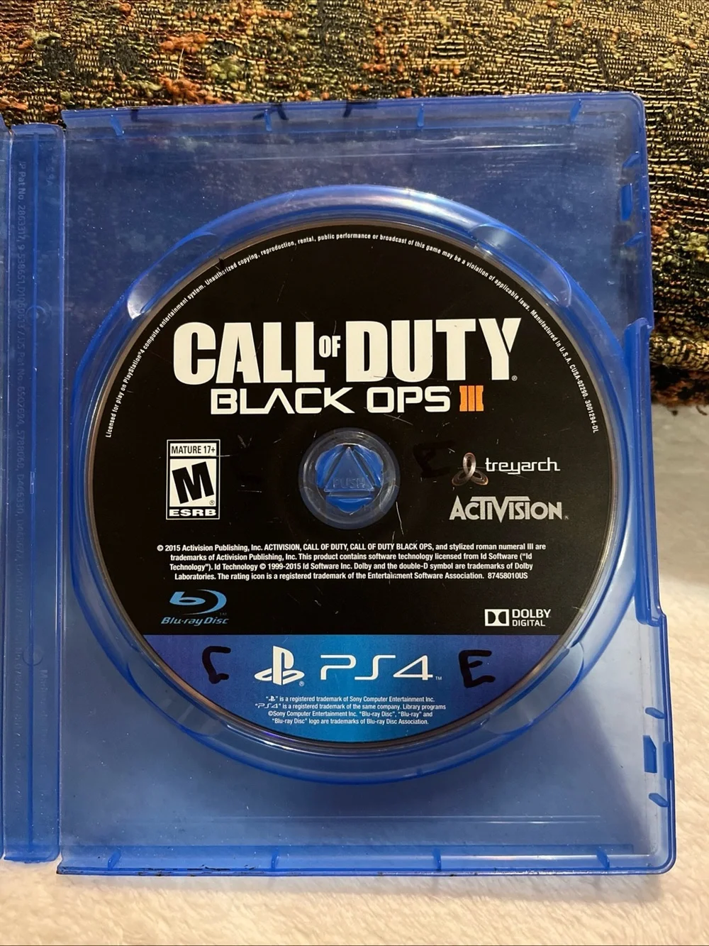 Call of Duty: Black Ops III PS4 Game Disc - Black/Blue